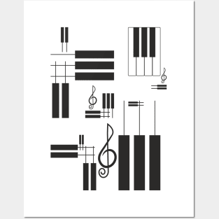Pianomania (Piano keys abstraction) Posters and Art